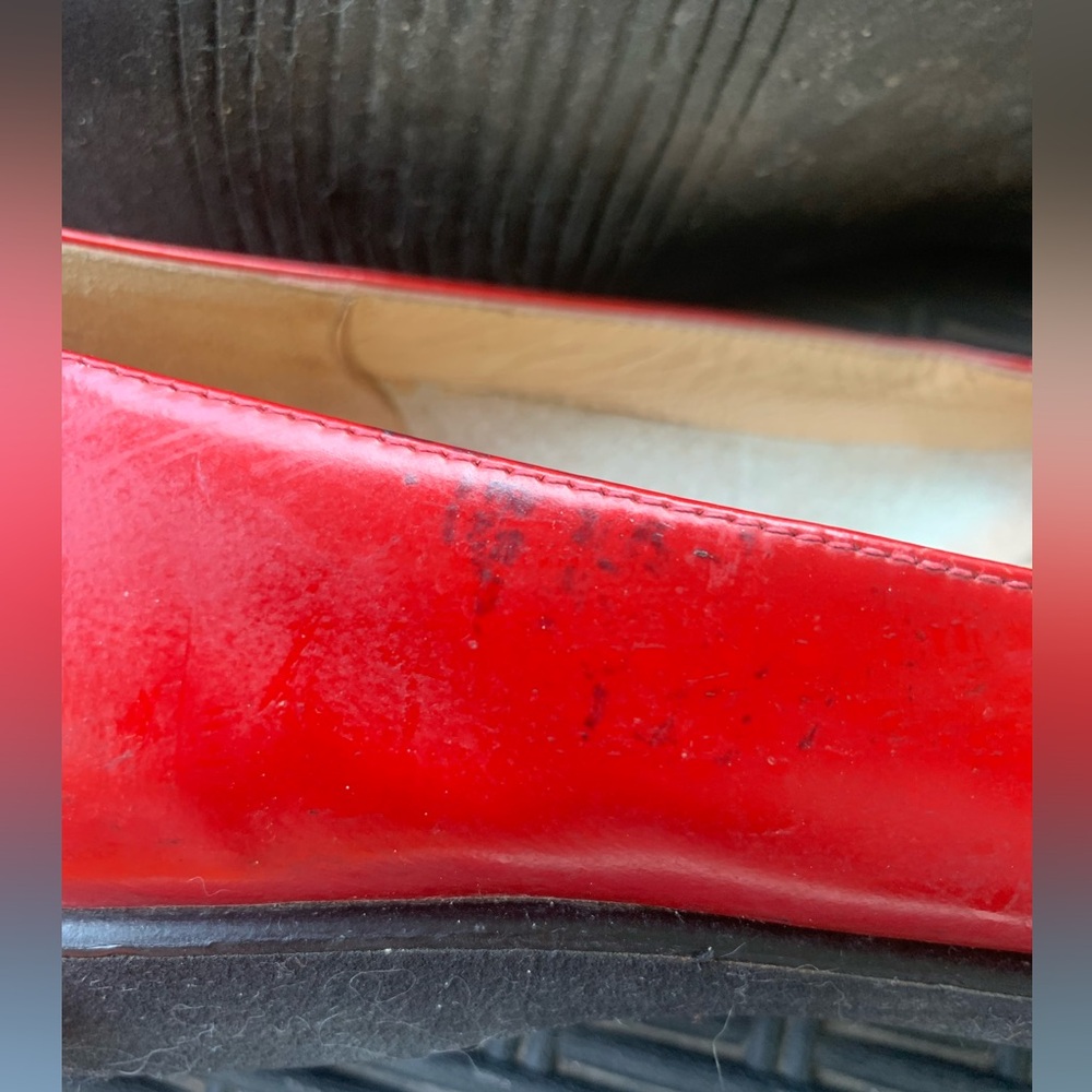Salvatore Ferragamo Red Leather Loafers - Picture 7 of 10
